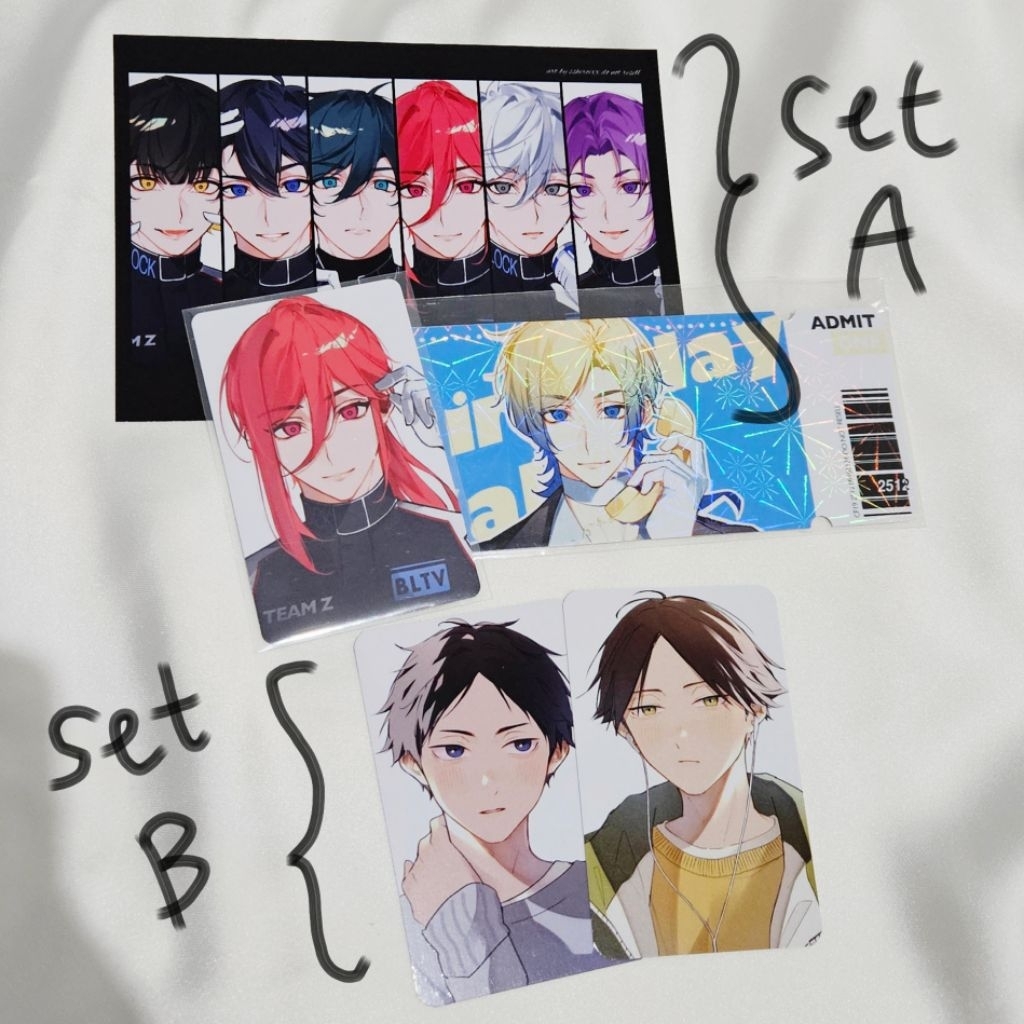 [KOLPRI] Animerch Blue Lock chigiri kaiser, Haikyuu suna akaashi - Photocard & Postcard (fanart by n