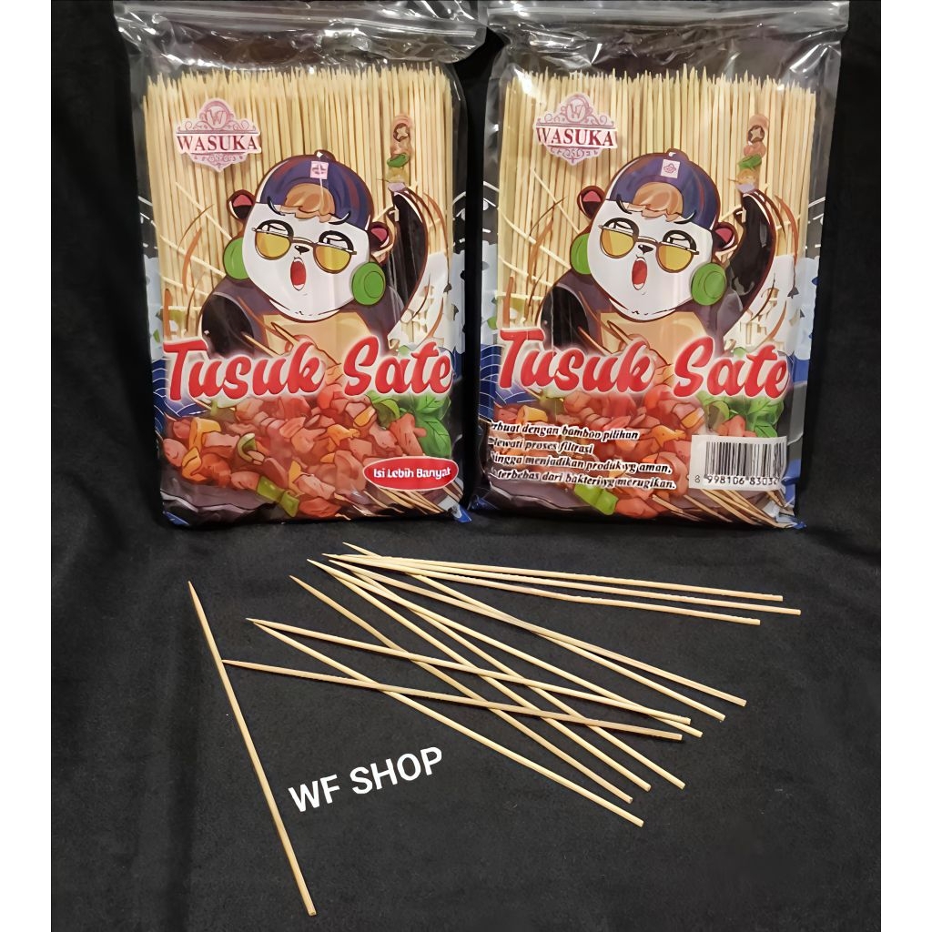 Tusuk Sate Cap Panda/ Tusuk Sate berkualitas / Tusuk Sate Bambu Cap Panda