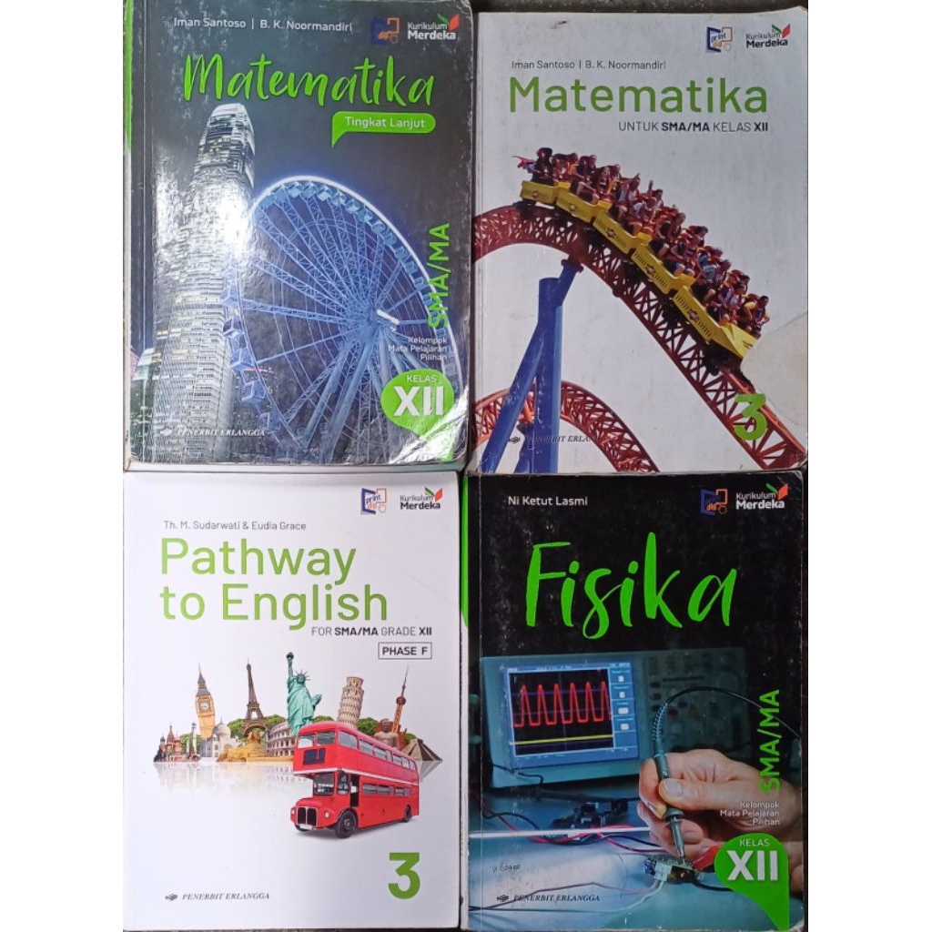 Buku paket  fisika , matematika , pathway , matematika kelas 12 / 3 sma kurikulum merdeka [ buku bek