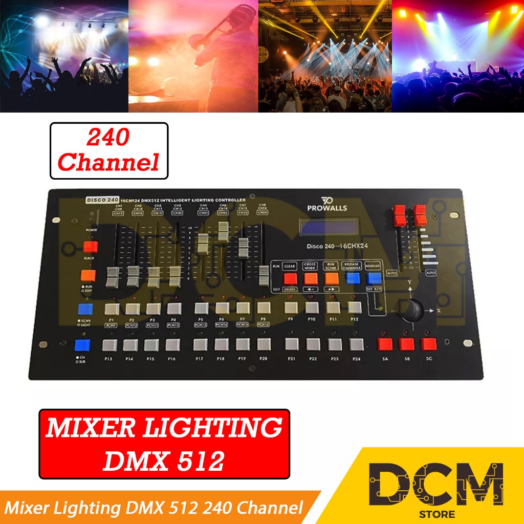 Mixer Lighting DMX 512 / Disco 240 DMX240 Controller Lampu Panggung