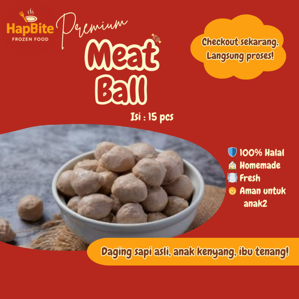 

Frozen Premium Meat Ball Homemade Bakso Sapi Halus