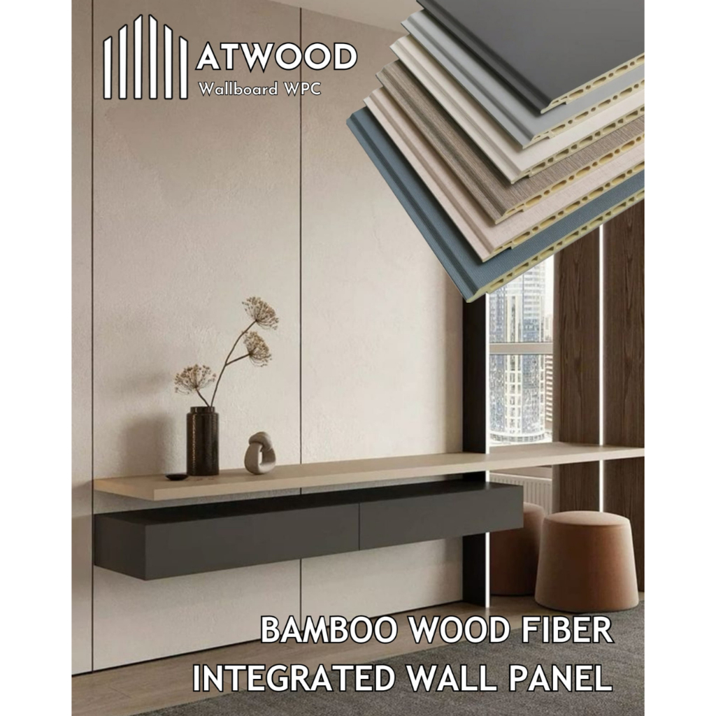Atwood Wallboard WPC Kayu | Fabric | Marmer Panel Dinding tebal 8mm | Wallpanel PVC