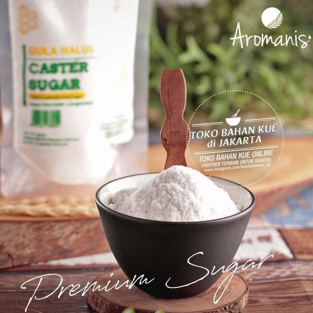 

Aromanis Castor Sugar 500gr Repack Fine Caster Sugar Cane Gula Kaster Halus