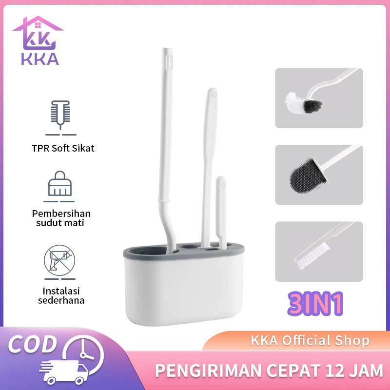 Sikat Kloset Duduk/Jongkok 3IN1  Sikat Pembersih Toilet / Toilet Brush / Sikat WC