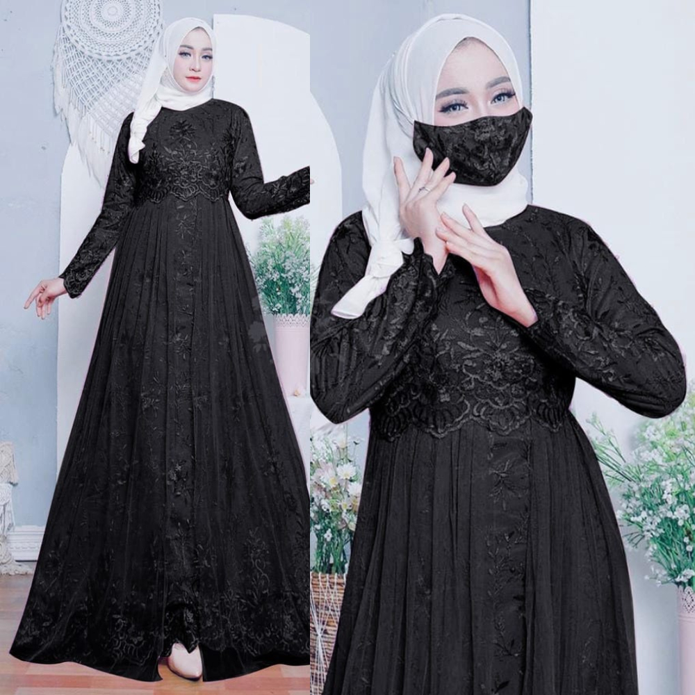 READY JUMBO BY SAKINABUSANA XXL LD 120 Gamis Aulia Tutu / Kebaya Modern / Gamis Pesta / Kebaya Gamis