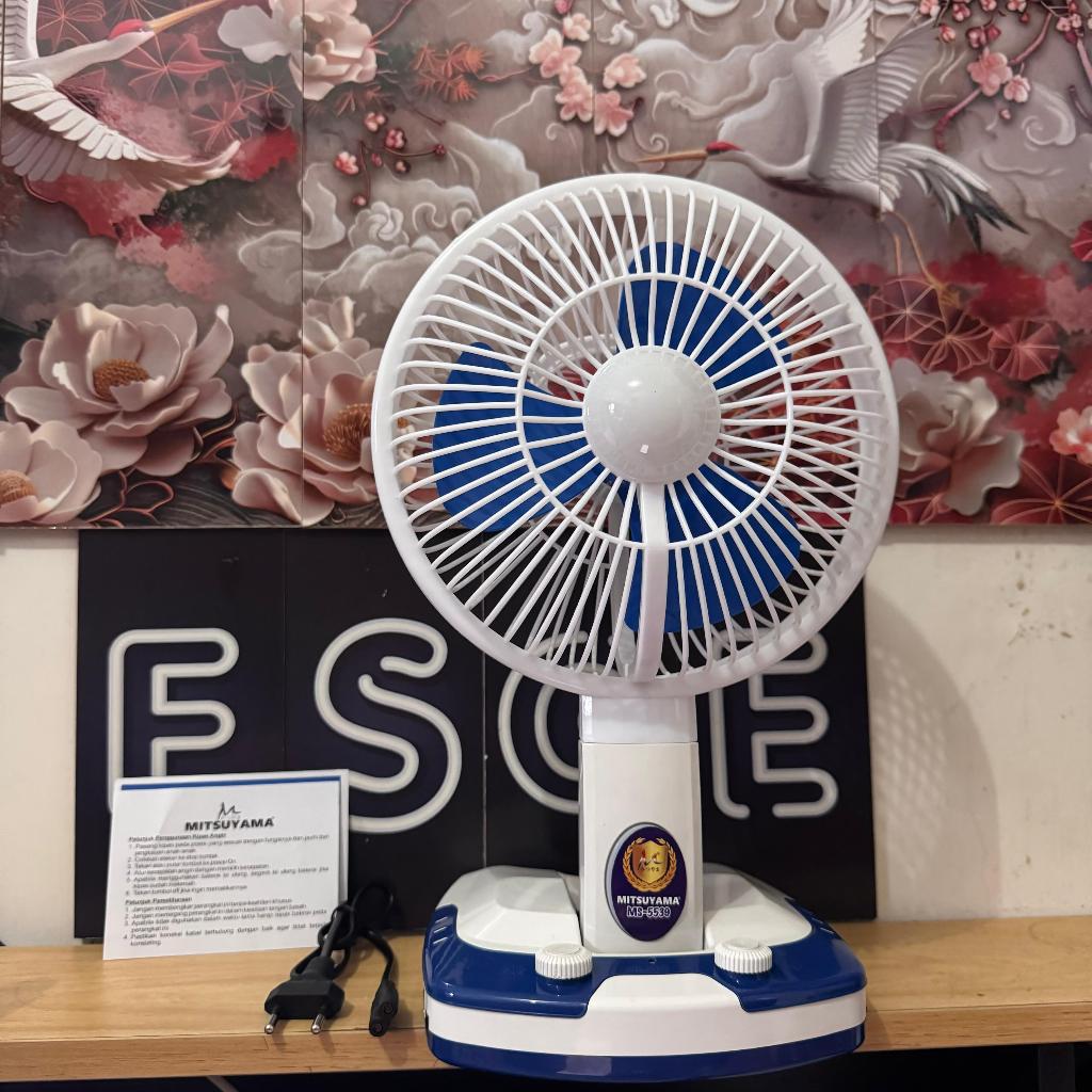 ORIGINAL KIPAS ANGIN MULTIFUNGSI MITSUYAMA 8 INCHI KIPAS ANGIN MEJA KIPAS DIMMER AC/DC