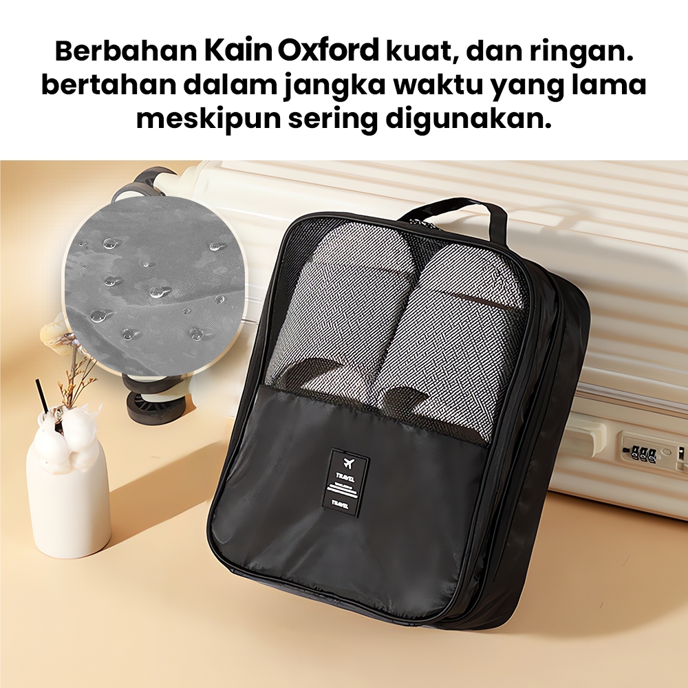 Kotak sepatu tas penyimpanan perjalanan kotak penyimpanan portabel kotak penyimpanan sandal anti deb