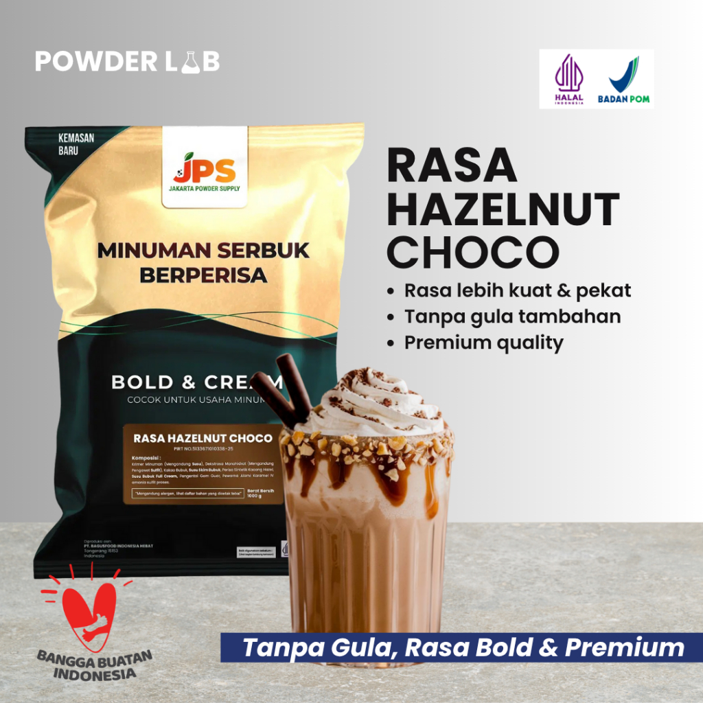 

Bubuk Minuman JPS Rasa Hazelnut Choco 1 KG - Powder Drink Premium Plain