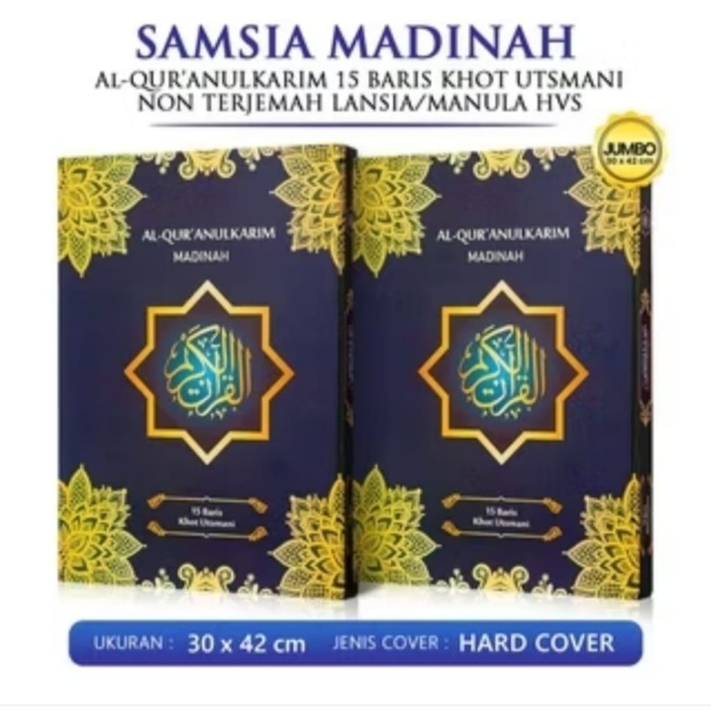 AlQuran Jumbo Besar Madinah Untuk Lansia Uk 30 x 42 Cm