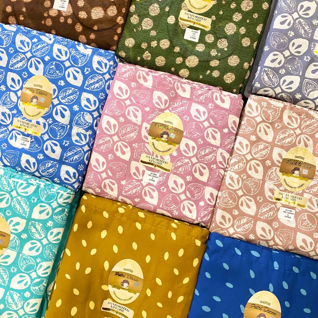 SEPREI KINGSIZE JUMBO BATIK CAP KATUN HALUS SANFORIZED ADEM by PUTRI DIANA