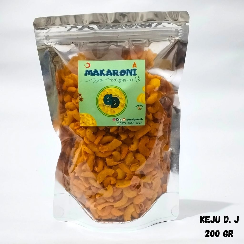 

(geraigemah) Makaroni Mak glerrrr - 200 gr - Makaroni Bantet - snack kriuk - aneka rasa - pedas - keju - balado - original daun jeruk