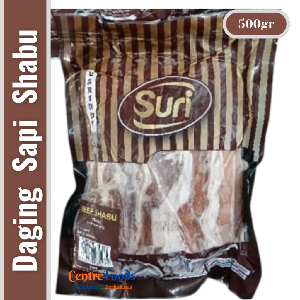 

Daging Sapi Irisan Shabu - Beef Slice Shabu SURI | 500gr [ Harga Per BKS ]