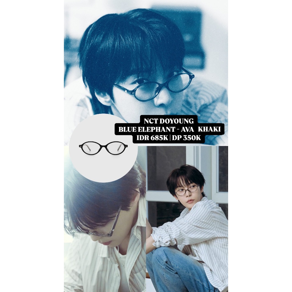 [PO KR] BLUE ELEPHANT -  AVA KHAKI (NCT DOYOUNG'S GLASSES) KACAMATA 127