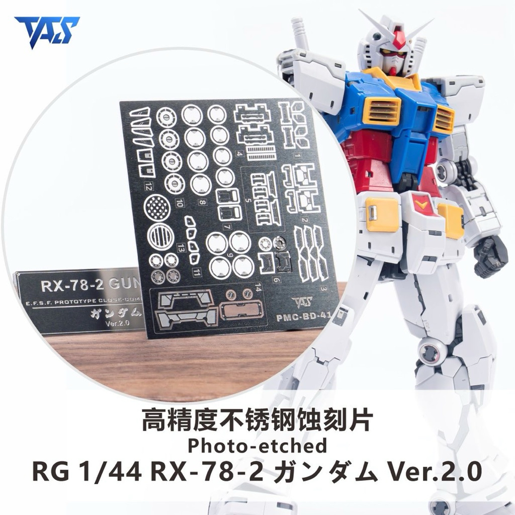 RG Gundam RX-78 2.0 Metal Etch By Tas Studio