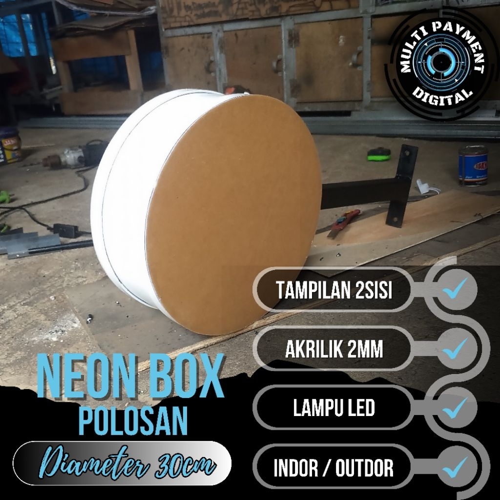 NEON BOX BULAT AKRILIK POLOSAN D30