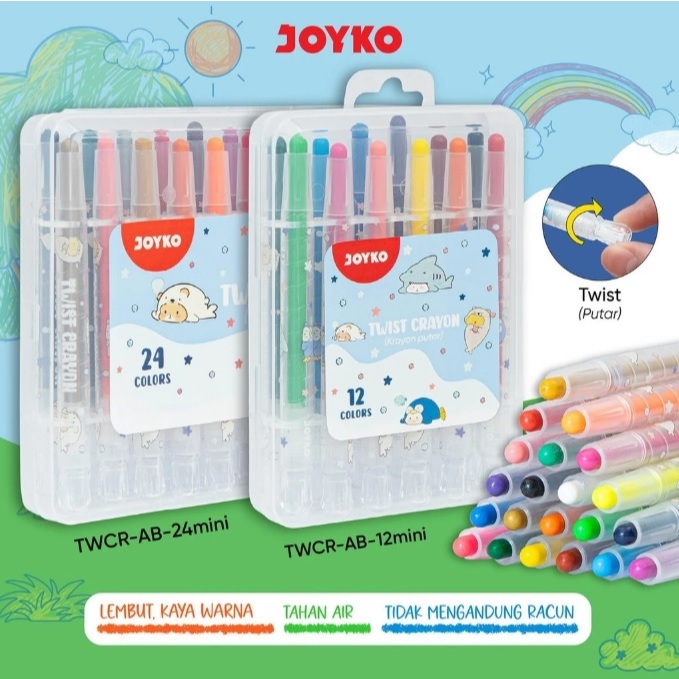 

CRAYON MINI TWIST JOYKO ISI 12 WARNA