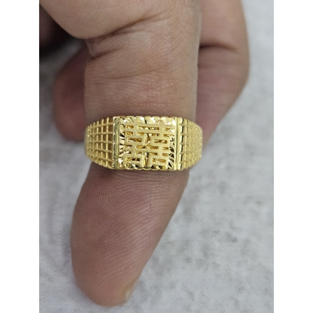cincin cowok model stampel xuang xi variasi 3 emas 70 % 70% 700 16k