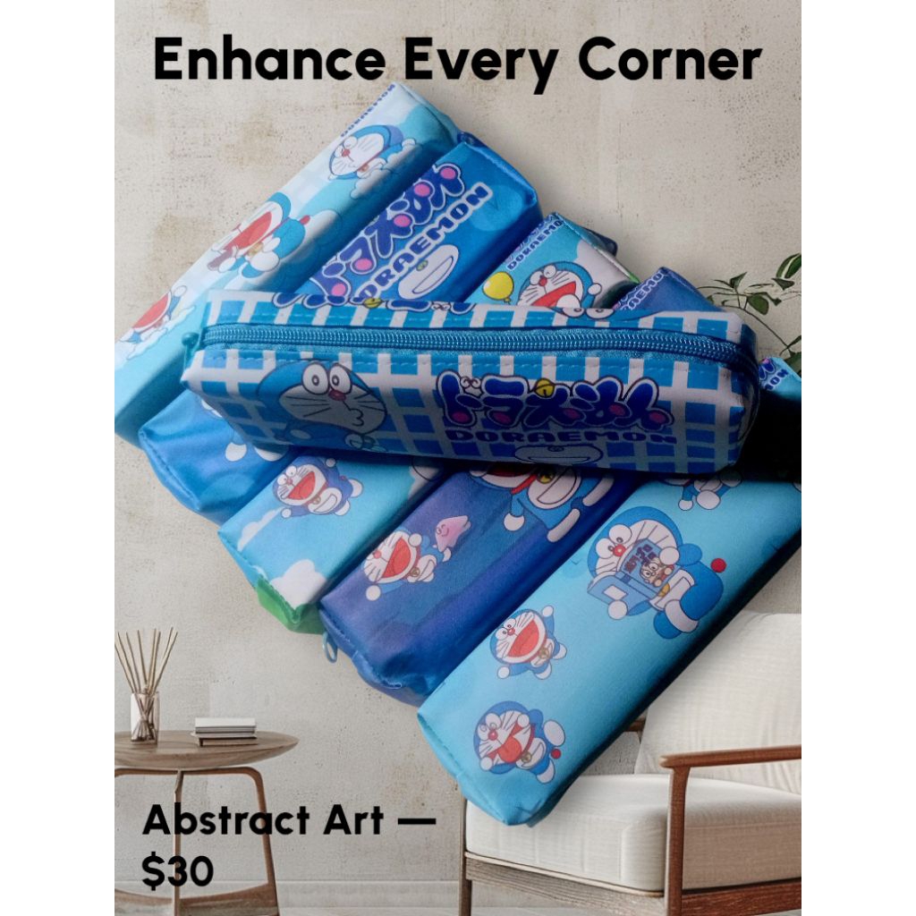 

Dompet pensil anak cowok motif doraemon bentuk panjang