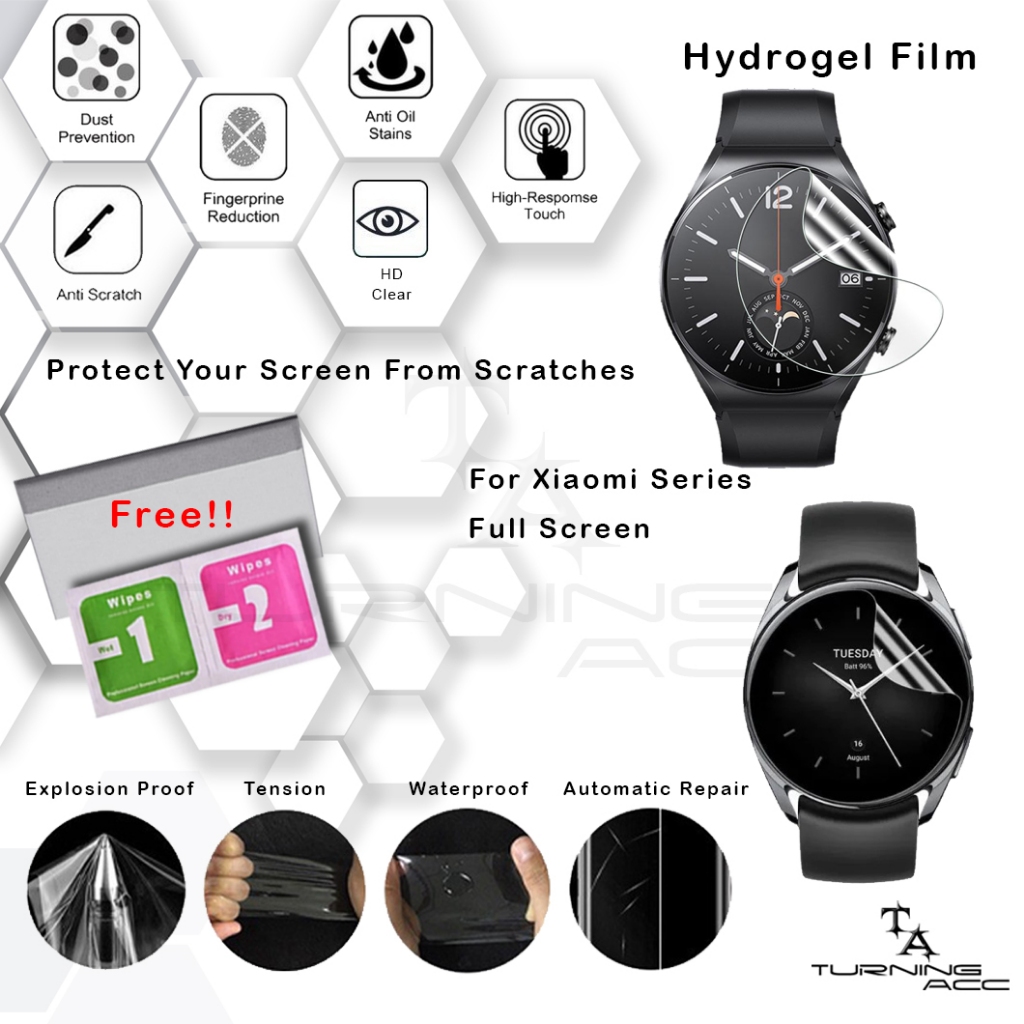 Samsung Galaxy Hydrogel Film Screen Protector Xiaomi Watch S1 / S2 / S3 / S4 / Pro / Active / Ukuran