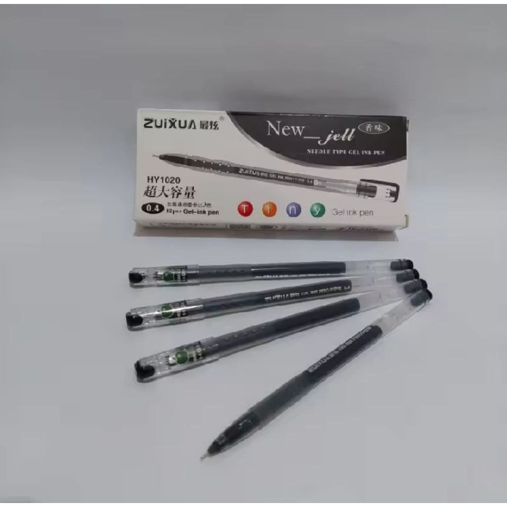 

pulpen gel Zuixua tinta hitam isi 12 pcs 1 lusin