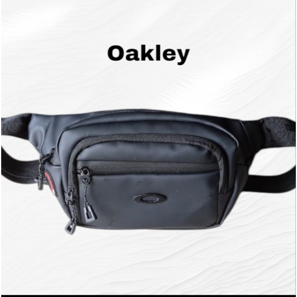 TAS OAKLEY TAS SELEMPANG OAKLEY TAS PINGGANG OAKLEY WAISTBAG OAKLEY WATERPROOF LOGO BESI