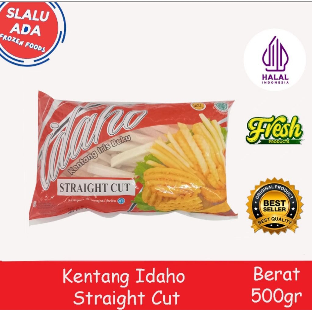 

kentang goreng idaho straight cut 500gr kentang panjang dan lebar