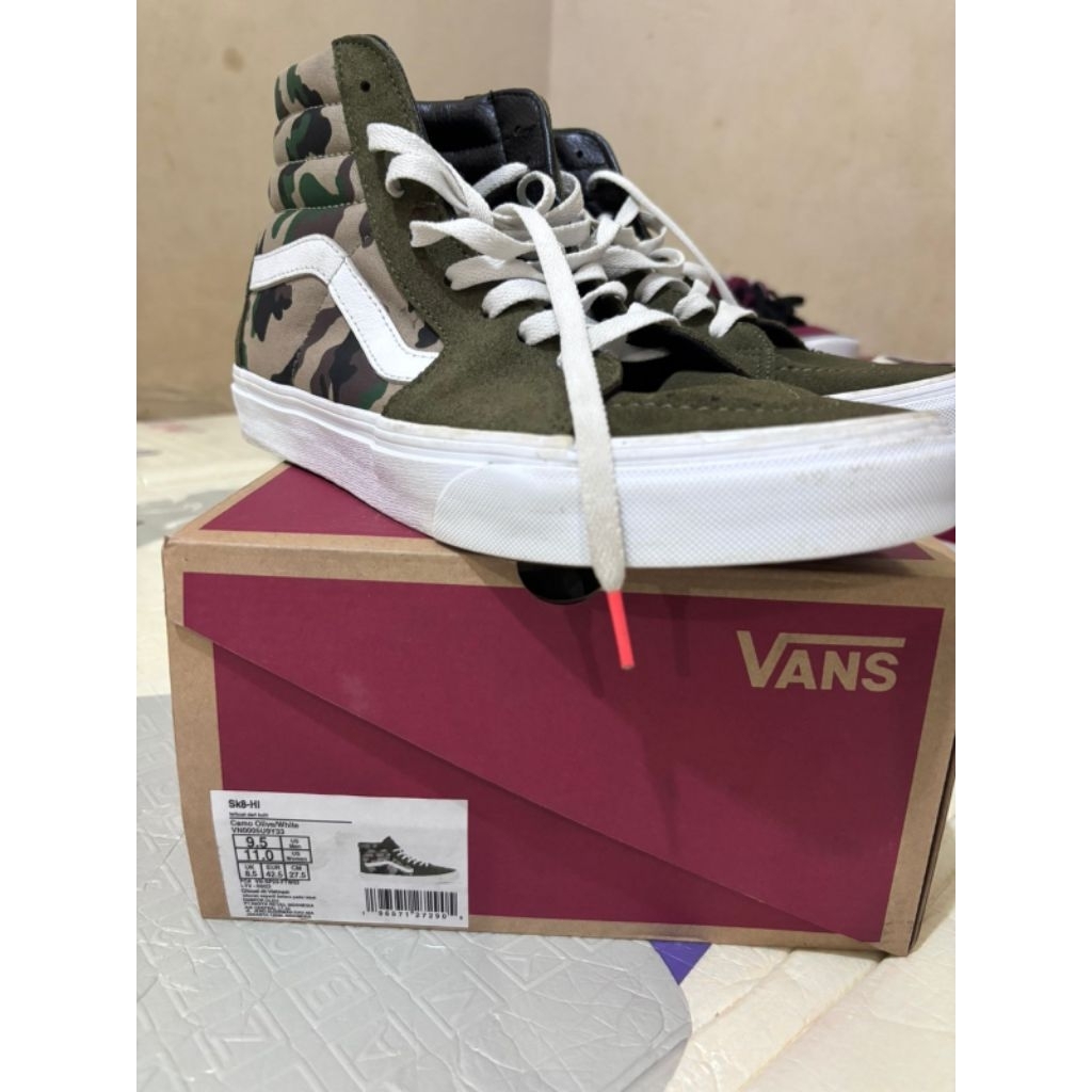 vans sk8 hi camo second