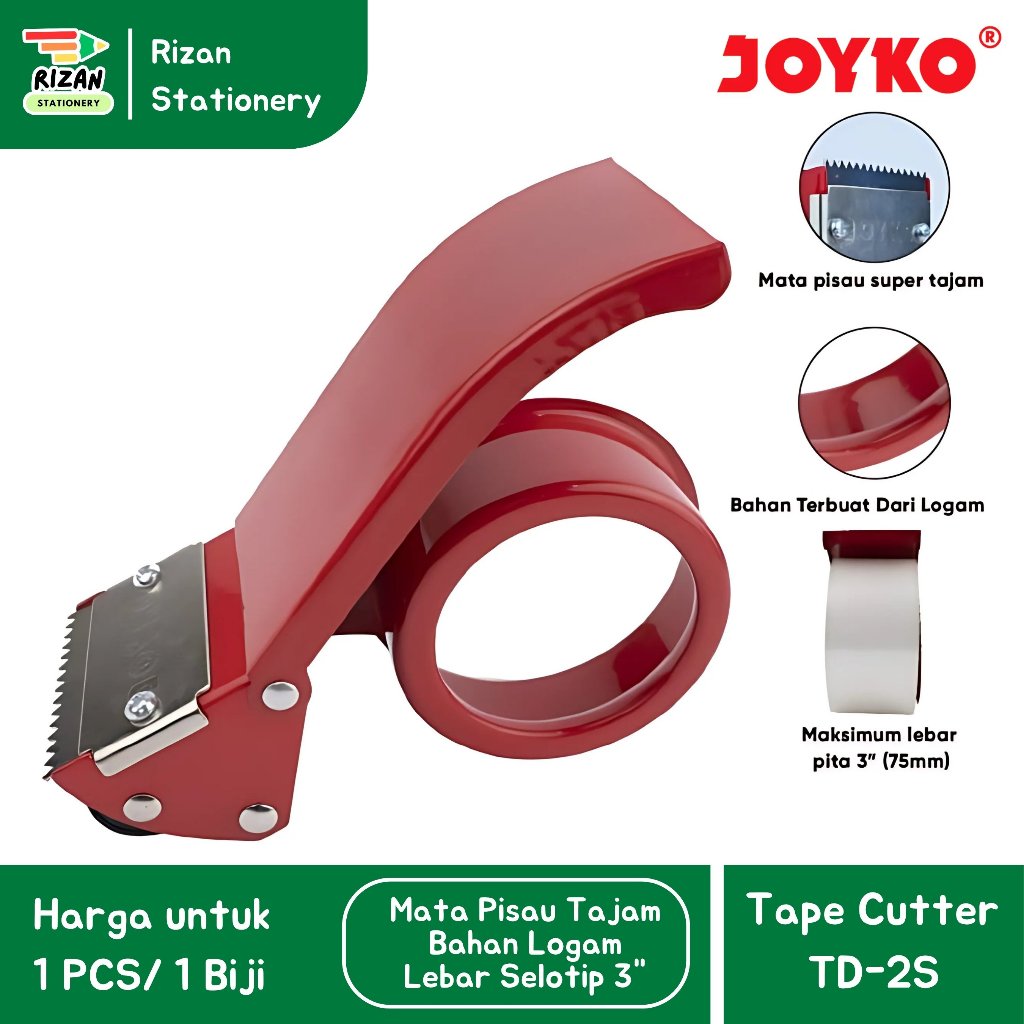 

[JOYKO] Tape Cutter / Tape Dispenser / Pemotong Selotip TD-2S Bahan Logam