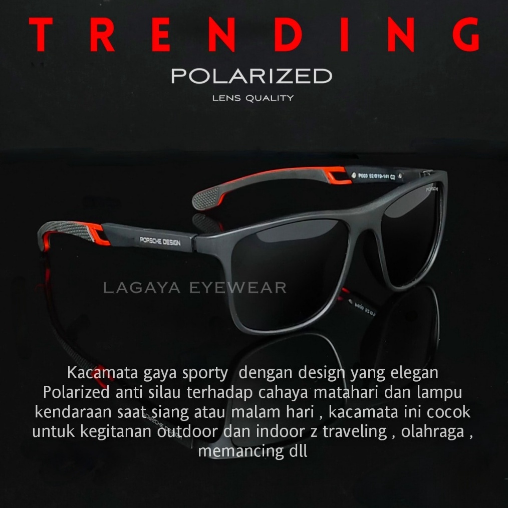 KODE H59D KACAMATA PORSCHE P6 ORIGINAL LENSA POLARIZED PHOTOCROMIC BLUECROMIC ANTISILAU ANTIRADIASI 