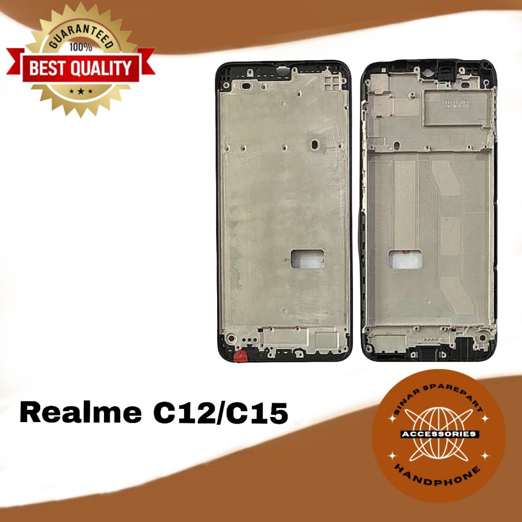 FRAME TULANG TENGAH DUDUKAN LCD TATAKAN LCD REALME C12 REALME C15 NEW ORI