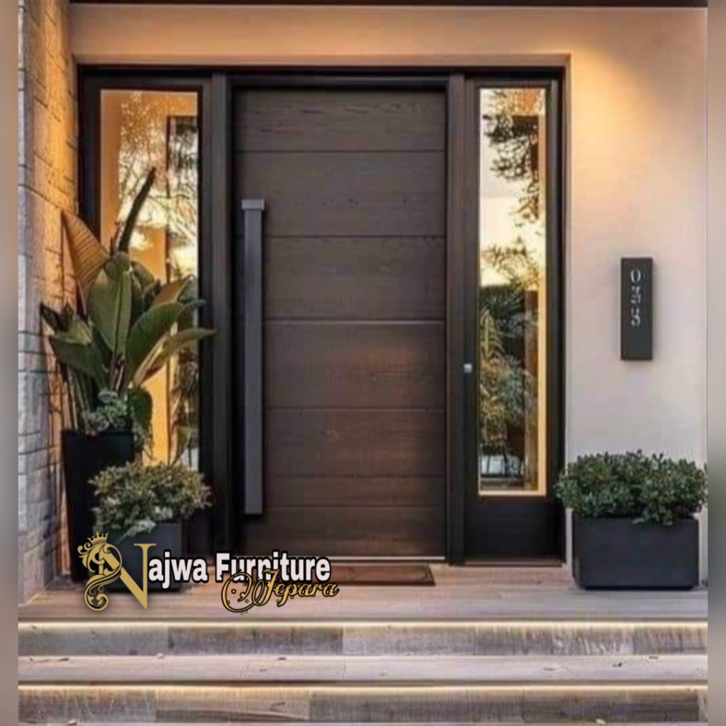 PINTU JATI MODERN PINTU RUMAH MINIMALIS PINTU KAYU JATI MODERN