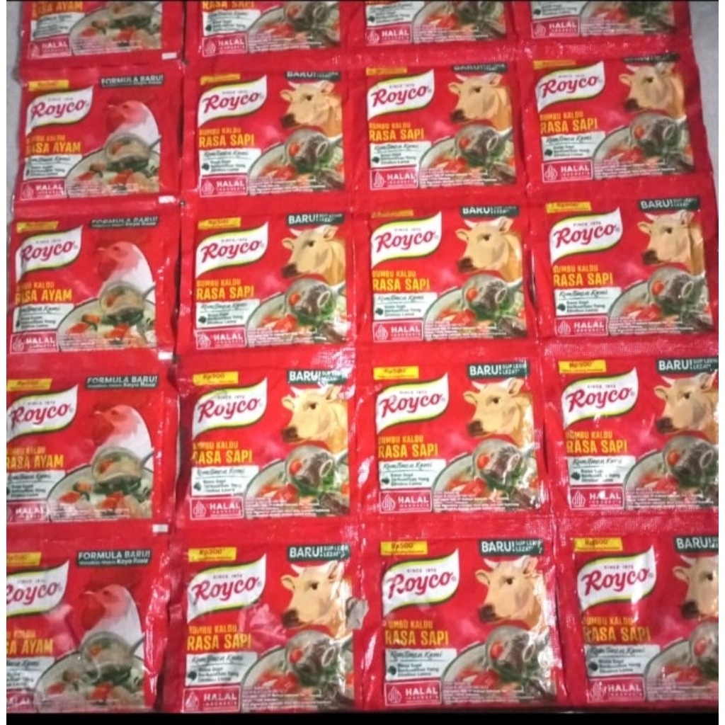 

Royco rencengan isi 12 sapi/ayam