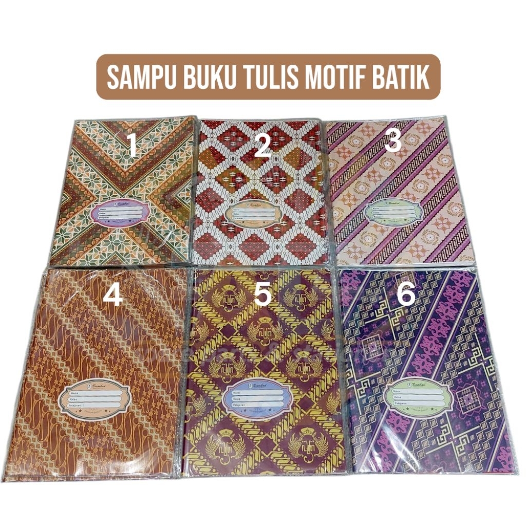 

Sampul Buku Motif Batik ukuran Kwarto Full Color(20 lembar) - Sampul Buku Sekolah Motif Batik
