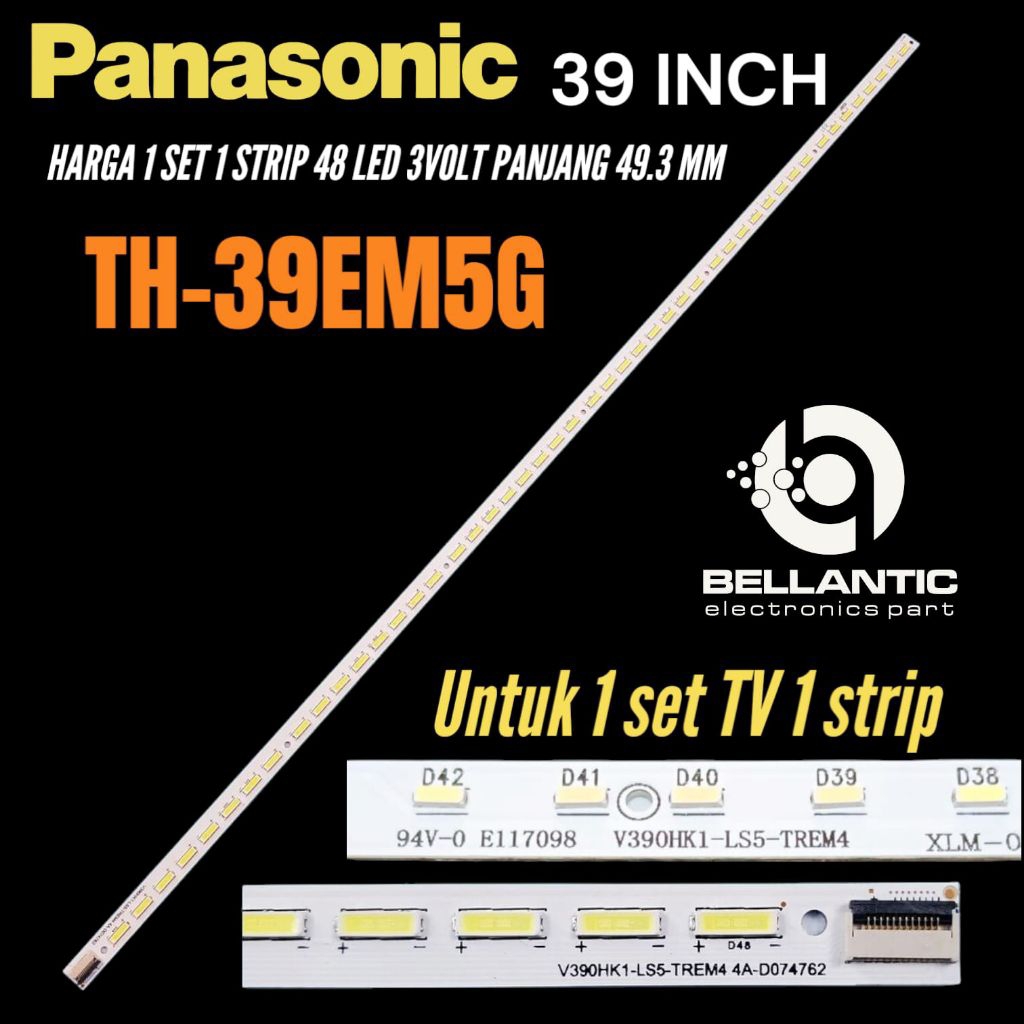 BACKLIGHT TV LED PANASONIC 39 INCH TH-39EM5G BACKLIGHT TV PANASONIC