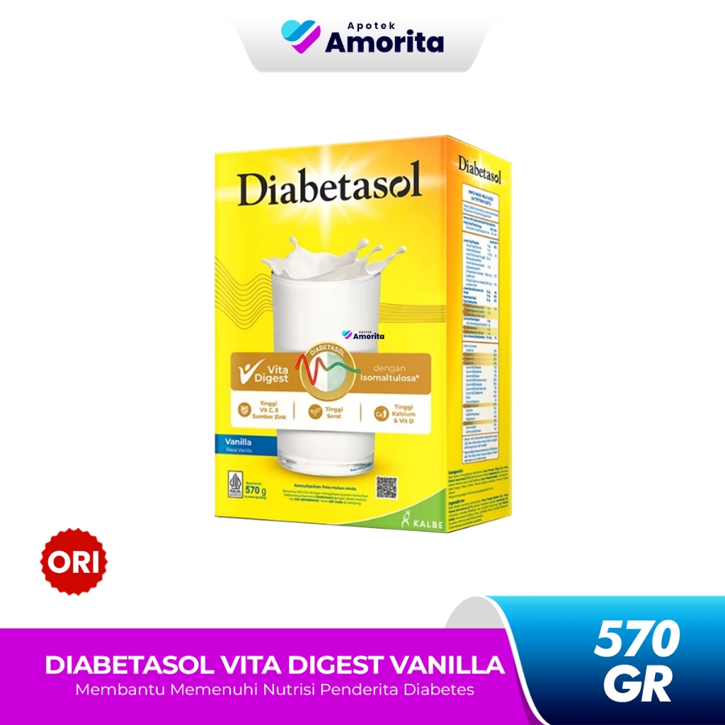 

Diabetasol Vita Digest Vanilla 570gr - Susu Nutrisi Pengganti Makan Penderita Diabetes
