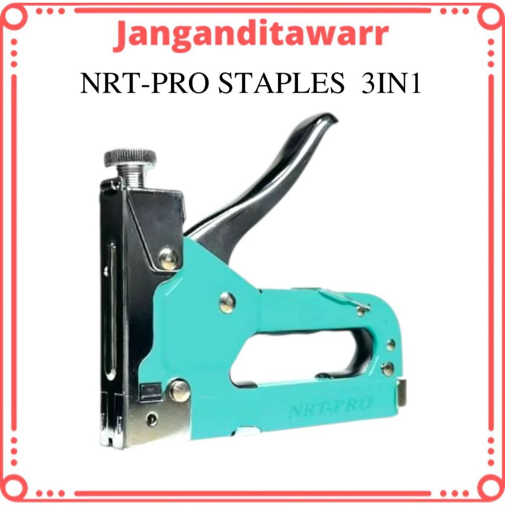 

NRT-PRO Stapler Staples 4-14mm Alat Staples Tembak Kertas Kayu Jok Motor Gun Tacker Steples Hekter Stapler Tembak Guntacker