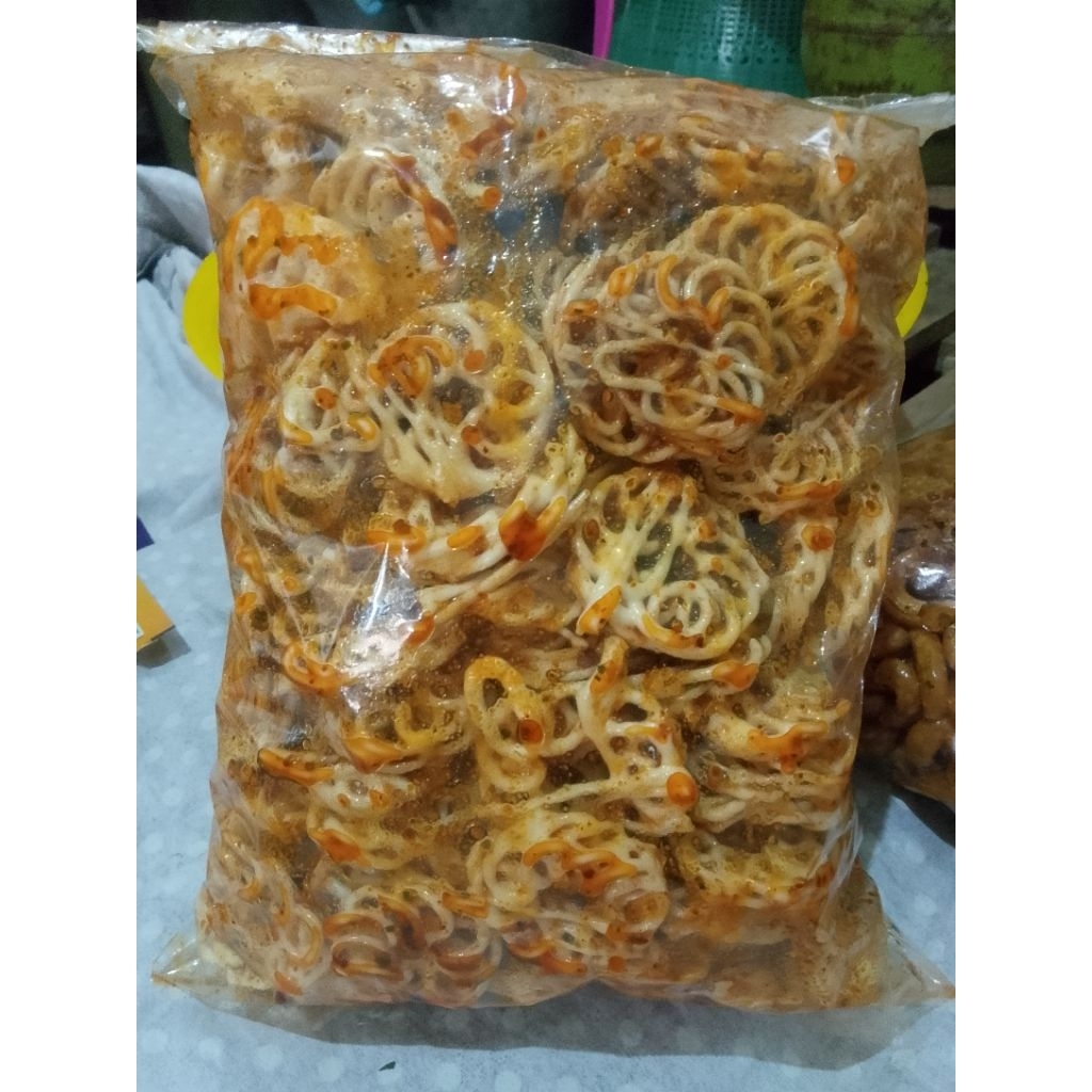 

Sebring kerupuk mawar putih gurih pedas daun jeruk 200gr