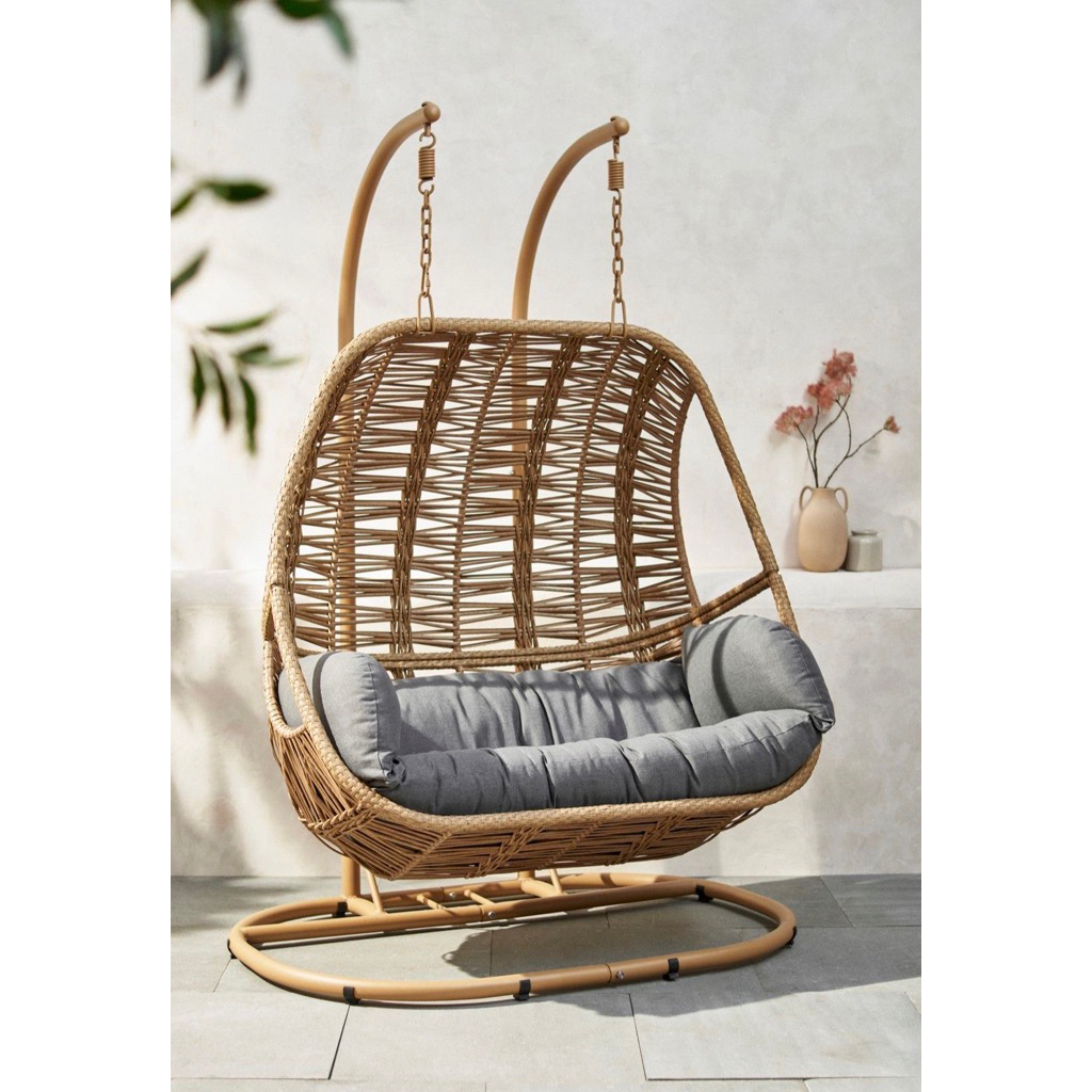 Ayunan rotan jumbo terbaru ayunan rotan outdoor dengan bantalan