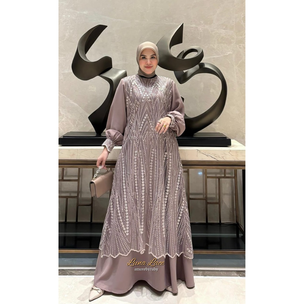 Gamis Luna lace gamis amorebyruby dress amorebyruby