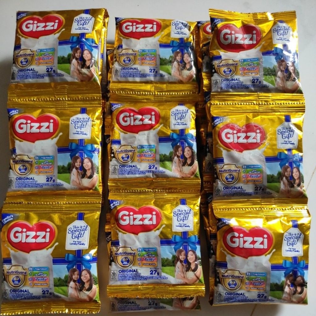 

Gizzi 12 sachet renceng Rasa Original susu bubuk 27gr