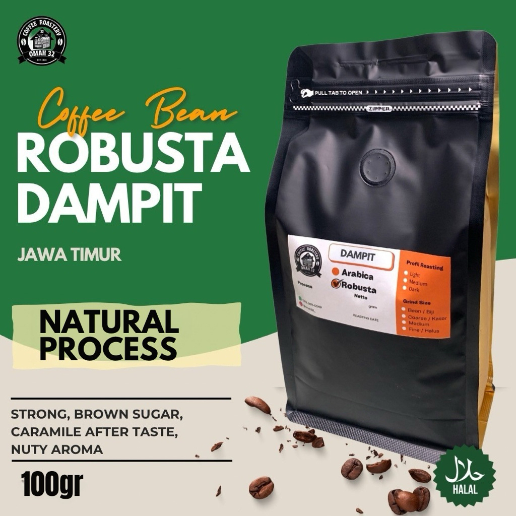 

Kopi Robusta Dampit Orignal 100gr | Robusta Coffee Dampit Original 100g