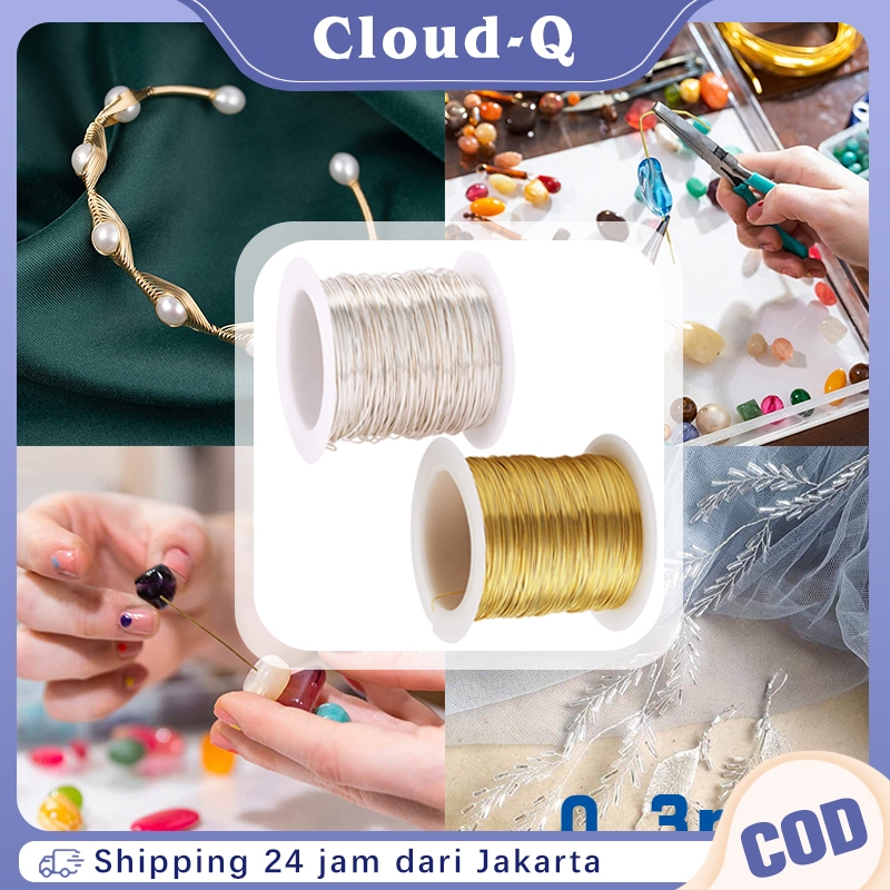 Tali Kawat Tembaga 100m Kawat Tembaga Aksesoris 0.3mm Kawat Kerajinan Tangan
