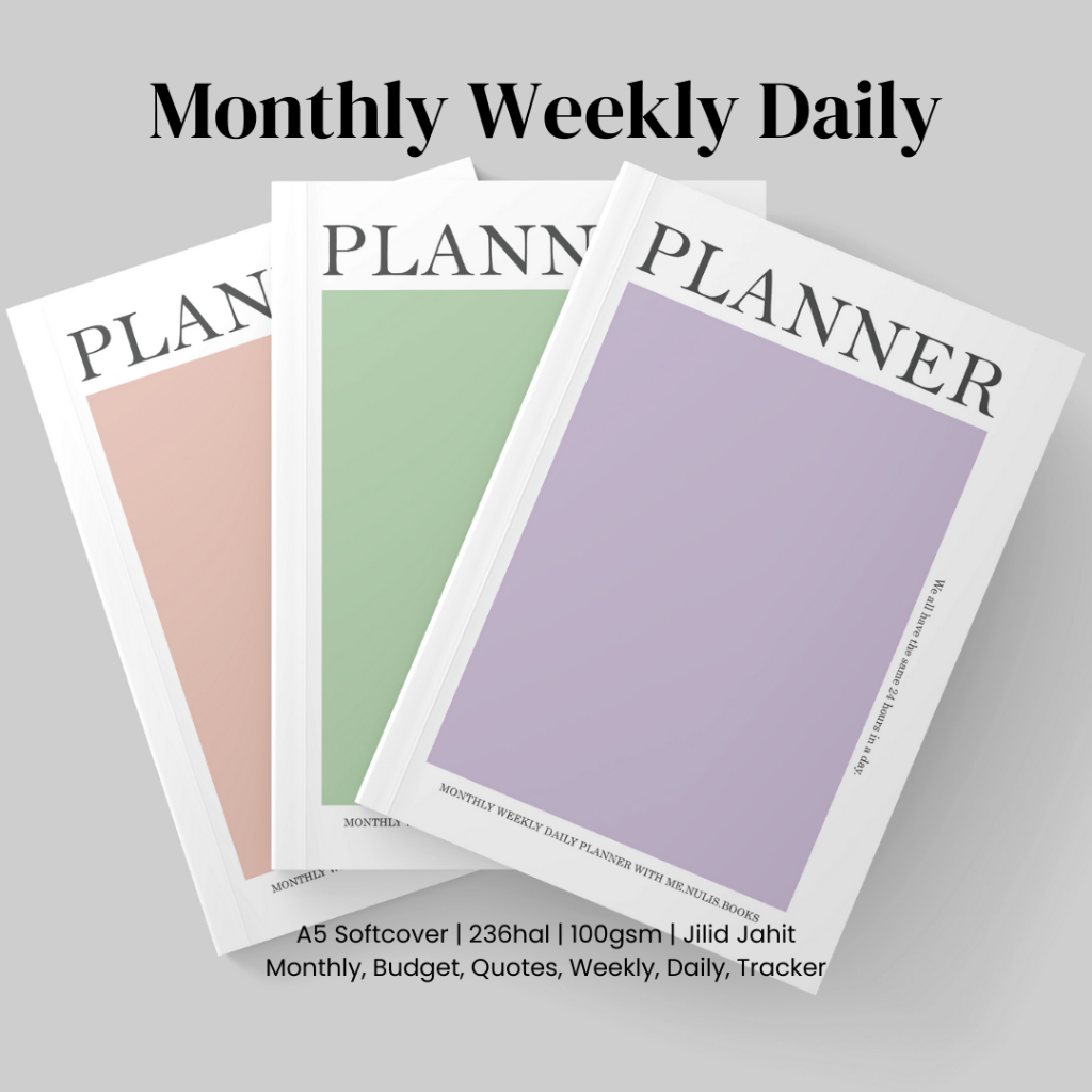 

New Update! MWD PLANNER MONTHLY WEEKLY DAILY Undated Planner BUJO, Agenda, Bullet Journal