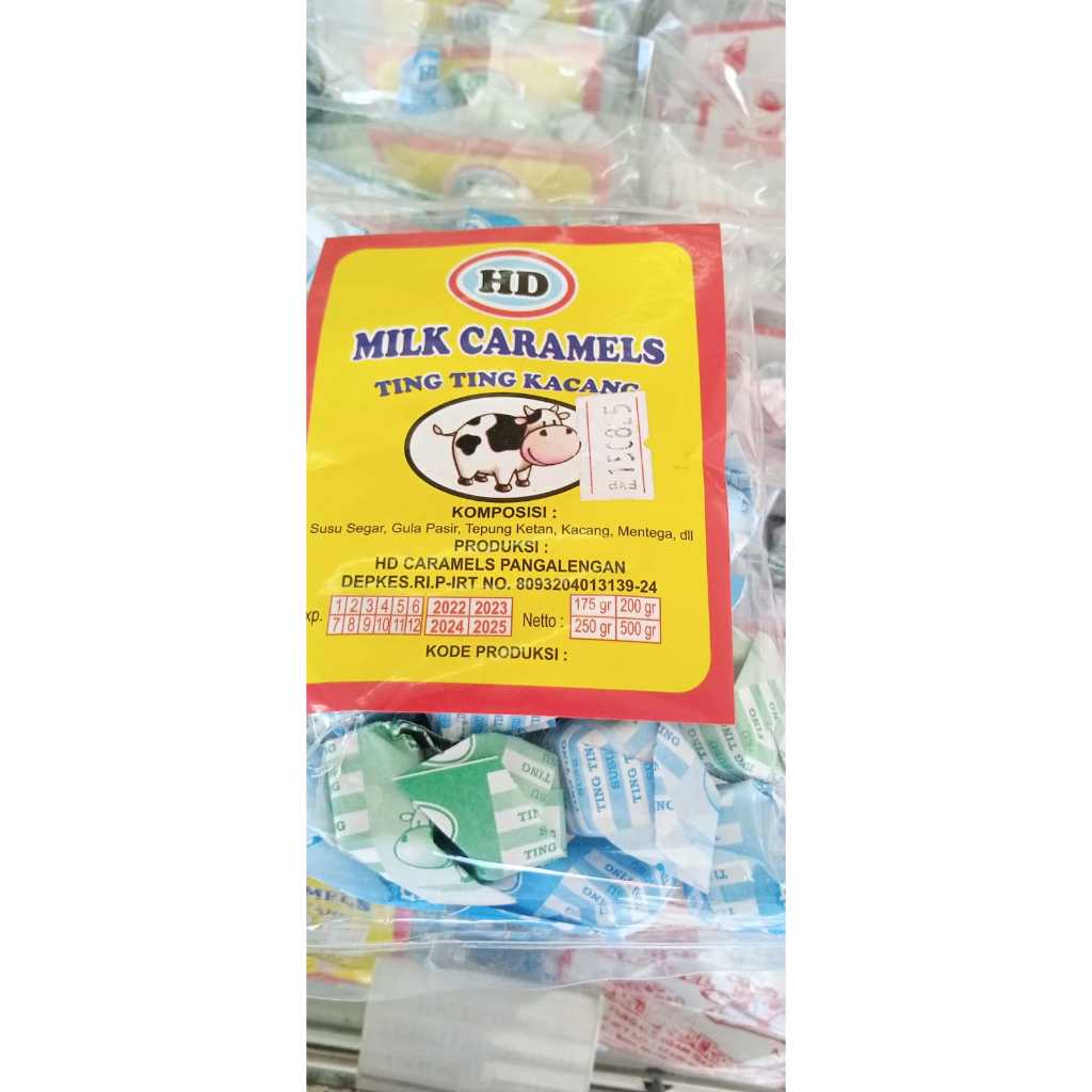 

Milk Caramels Ting-Ting Kacang, Produksi HD Caramels Pangalengan