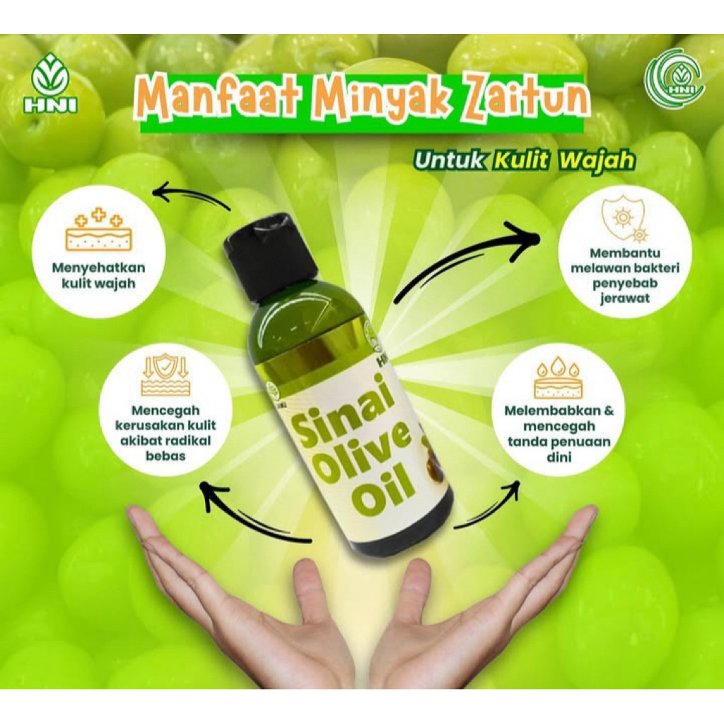 

Minyak Zaitun HNI HPAI original ( Sinai Extra Virgin Olive Oil)