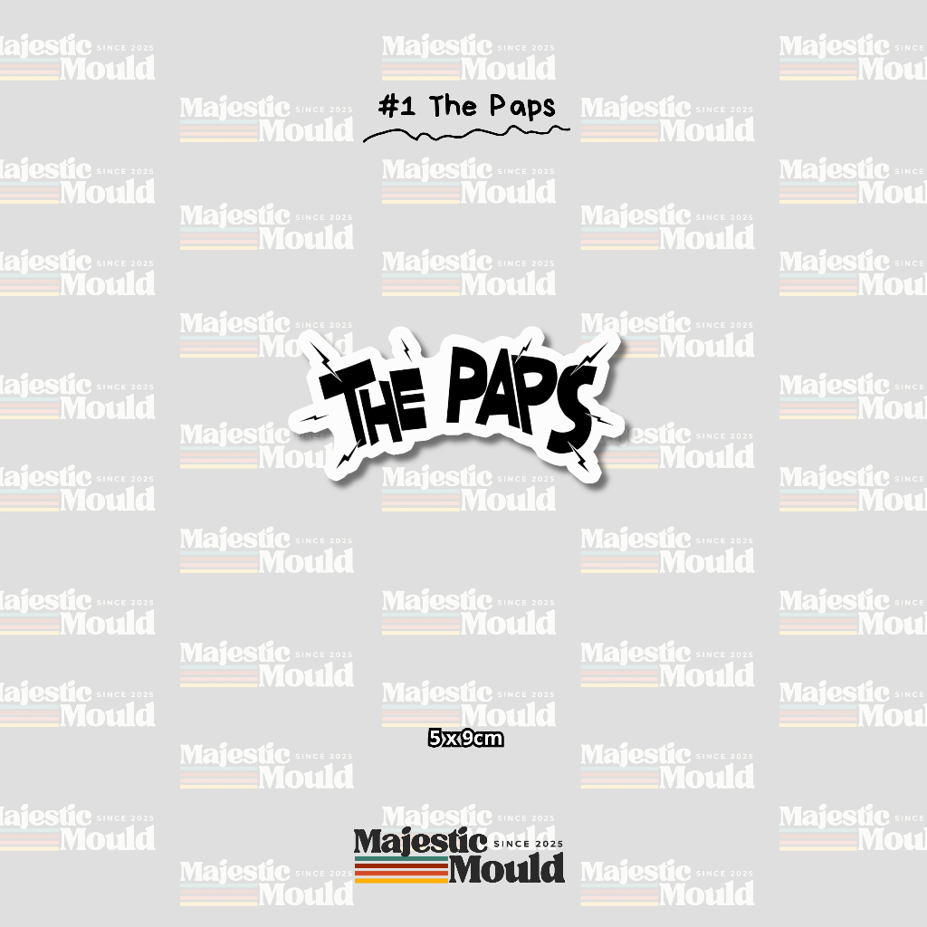 

#1 ThePaps – Stiker Band Vinyl Glossy | Tahan Air & Luntur (Laptop/Helm/Tumbler/dan media lainnya)