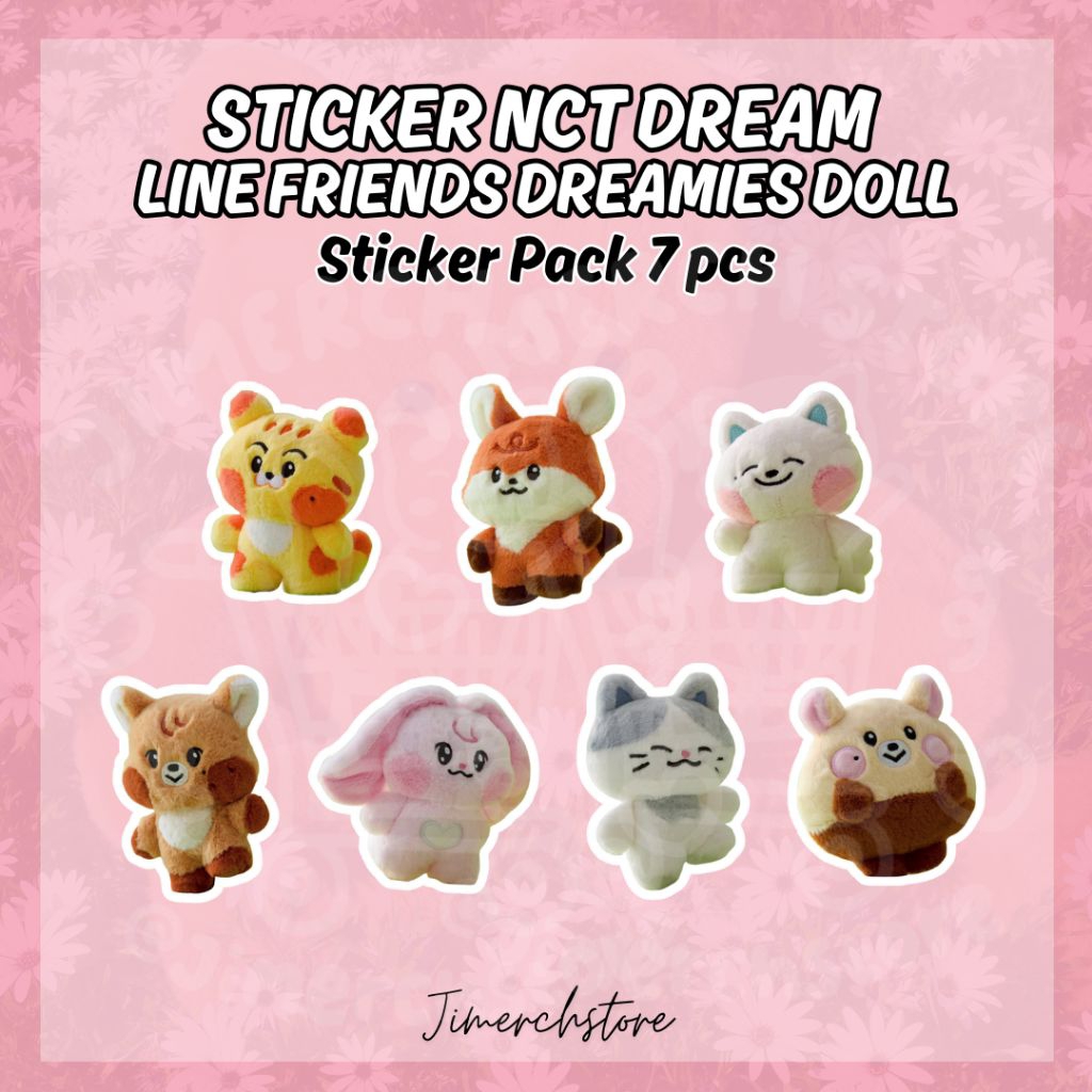 

STICKER NCT DREAM DREAMIES LINE FRIENDS DOLL Characters isi 7 pcs Stiker Pack set