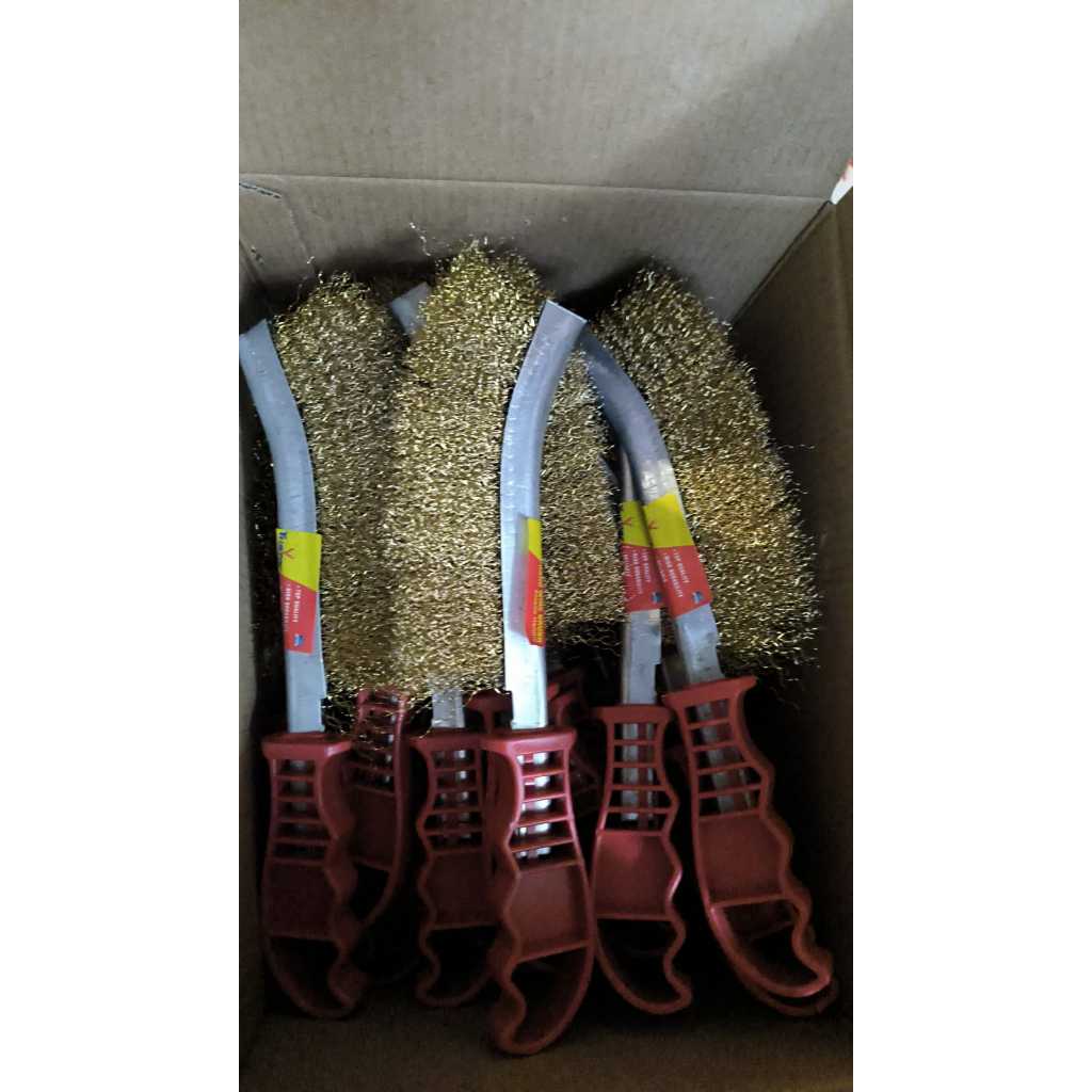 Sikat Baja Kuningan Bengkok / Sikat Kawat Baja Kuningan