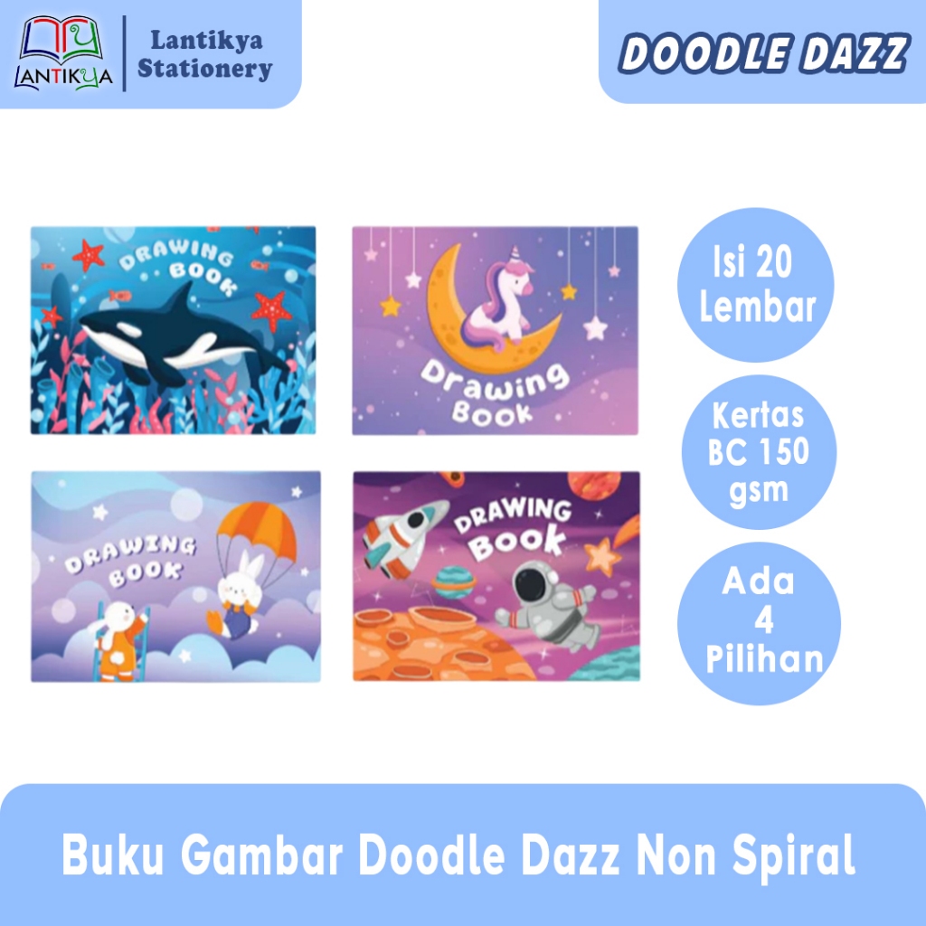 

Doodle Dazz Buku Gambar A4 / NON SPIRAL DAN SPIRAL