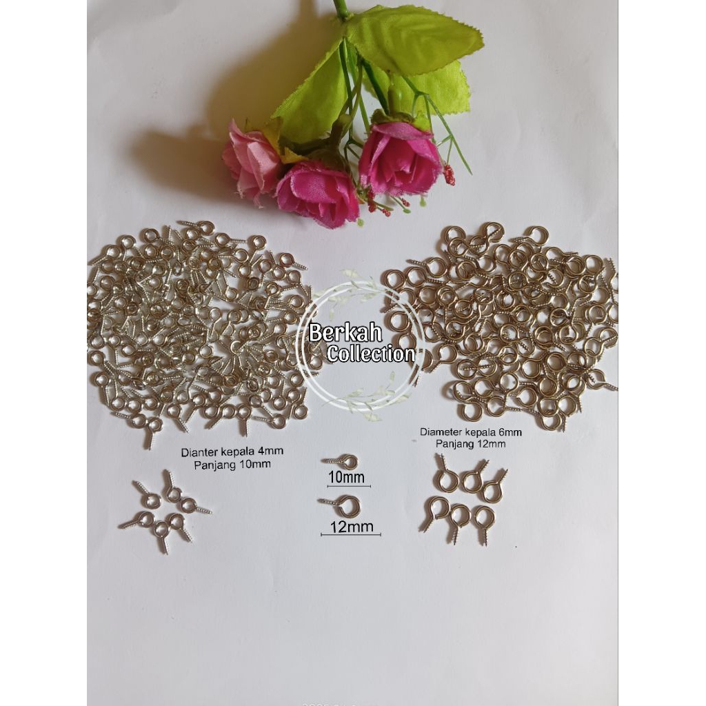 [isi 100pcs]Sekrup gantungan kunci | sekrup boneka gantungan kunci |paku ulir